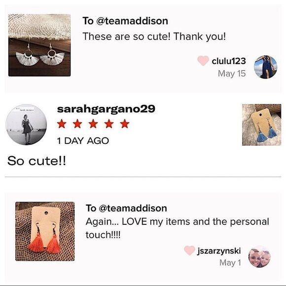 Rustic Red Tassel Earrings Handmade USA Boho Festival Light Weight - Picture 5 of 6